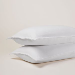 Madura Set van 2 kussenslopen Lou katoen wit 50×75 cm Madura Set van 2 kussenslopen Lou katoen wit 50×75 cm