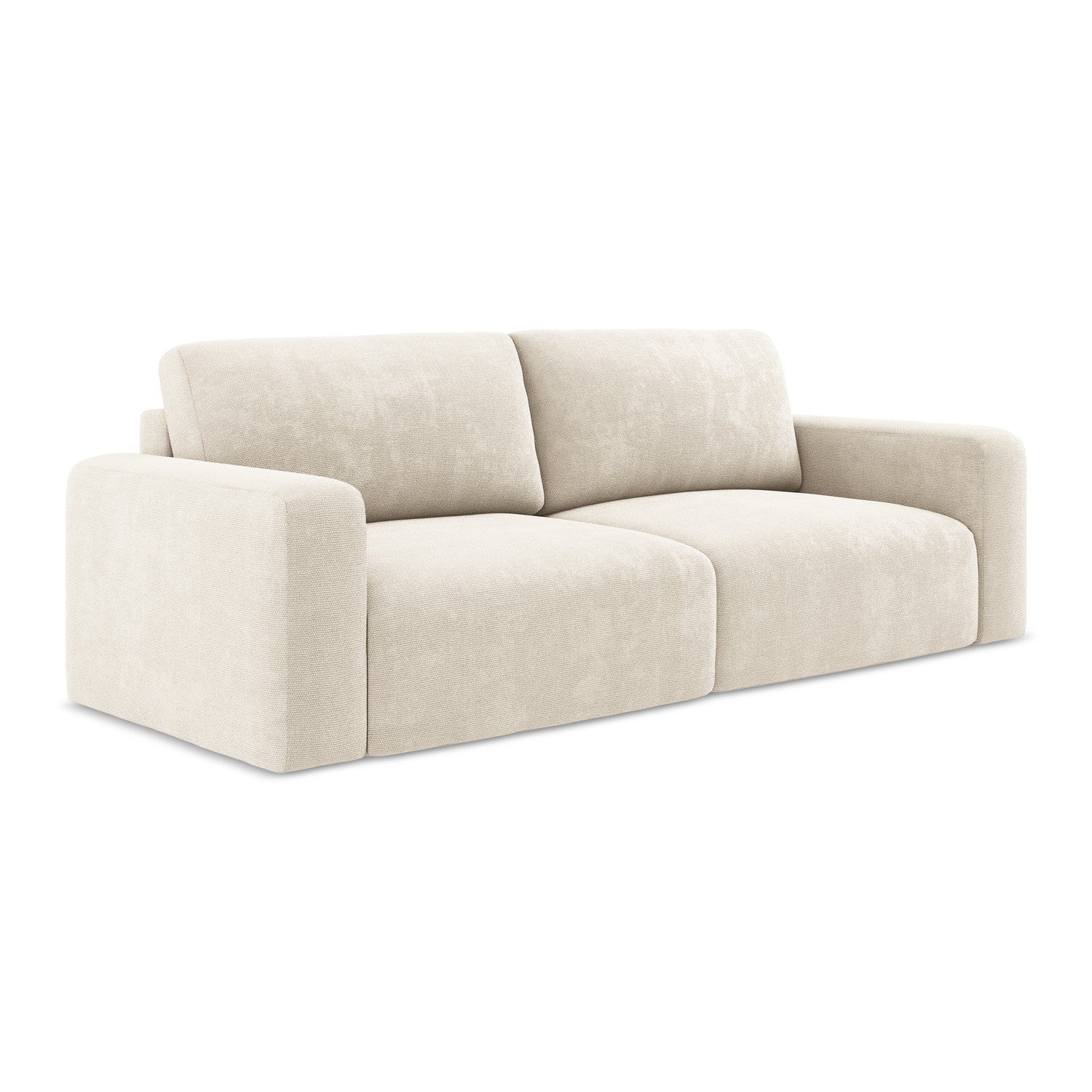 LaMiaSofa 3-zits slaapbank Ostia - chenille stof - lichtbeige - 244x10