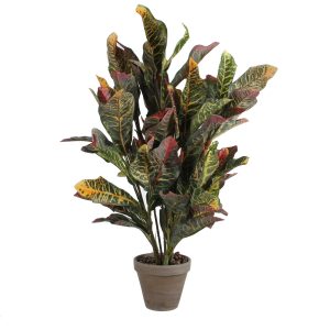 Mica Decorations Croton Kunstplant in Bloempot Stan – H73 x Ø40 cm – B Mica Decorations Croton Kunstplant in Bloempot Stan – H73 x Ø40 cm – B