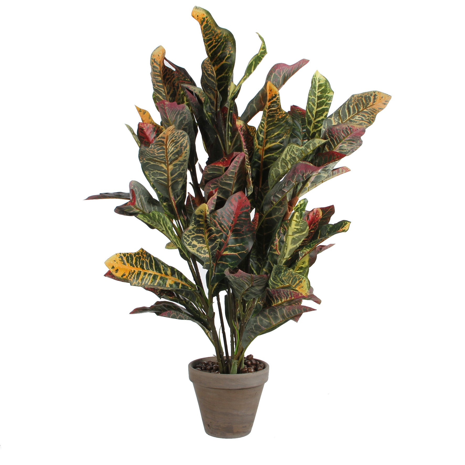Mica Decorations Croton Kunstplant in Bloempot Stan - H73 x Ø40 cm - B