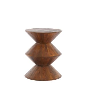 Light & Living bijzettafel Larus – bruin – Ø40cm Light & Living bijzettafel Larus – bruin – Ø40cm