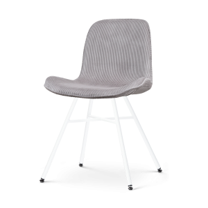 Nolon Noa-Fé Eetkamerstoel Ribstof Warm Grijs – Stof – Wit Onderstel Nolon Noa-Fé Eetkamerstoel Ribstof Warm Grijs – Stof – Wit Onderstel