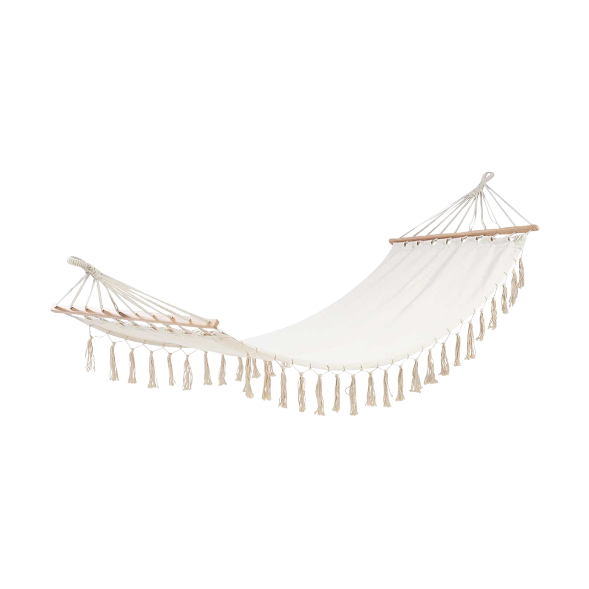 Lisomme Bodi katoenen tuin hangmat beige - 200 x 80 cm