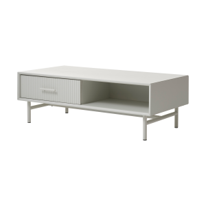 Olivine Arlo Houten Salontafel met Lade en Opbergruimte – Grijs / Beig Olivine Arlo Houten Salontafel met Lade en Opbergruimte – Grijs / Beig
