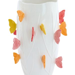 Light & Living vaas BORBOLETA – Ø26.5x35cm – wit
