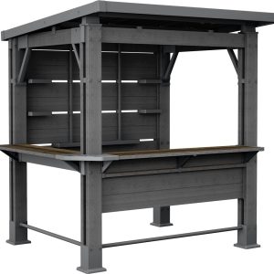 Keter Bar Gazebo – Buitenbar met overkapping – 200x230x238cm – Antraci