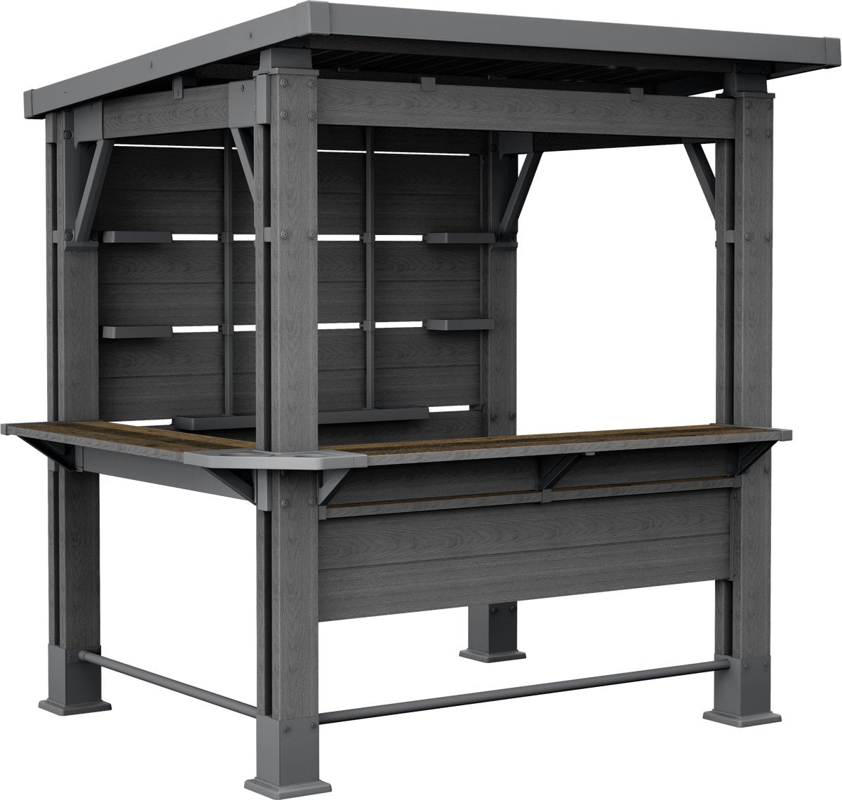 Keter Bar Gazebo - Buitenbar met overkapping - 200x230x238cm - Antraci
