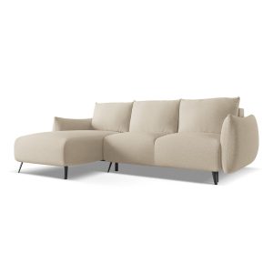 LaMiaSofa hoekbank links Genova – chenille stof – donkerbeige – 242×16 LaMiaSofa hoekbank links Genova – chenille stof – donkerbeige – 242×16