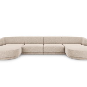 Micadoni Panoramische bank Miley 5-zits, chenille, beige – 156x330x70c Micadoni Panoramische bank Miley 5-zits, chenille, beige – 156x330x70c