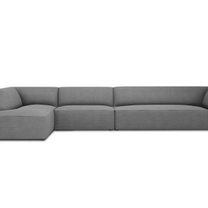 Micadoni linker hoekbank Ruby 5-zits, structurele stof, grijs – 180×36 Micadoni linker hoekbank Ruby 5-zits, structurele stof, grijs – 180×36