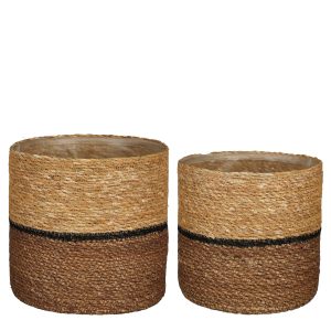Mica Decorations Damian Plantenmand – Set van 2 – H20 x Ø20 cm – Zeegr Mica Decorations Damian Plantenmand – Set van 2 – H20 x Ø20 cm – Zeegr