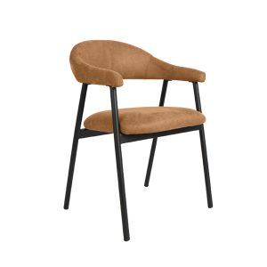LABEL51 Eetkamerstoel Amaze – Cognac Stof – Zithoogte 50cm – Set van 2 LABEL51 Eetkamerstoel Amaze – Cognac Stof – Zithoogte 50cm – Set van 2