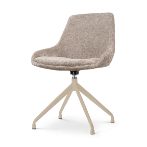 Nolon Nola-Isa draaibare eetkamerstoel bruin beige onderstel Nolon Nola-Isa draaibare eetkamerstoel bruin beige onderstel