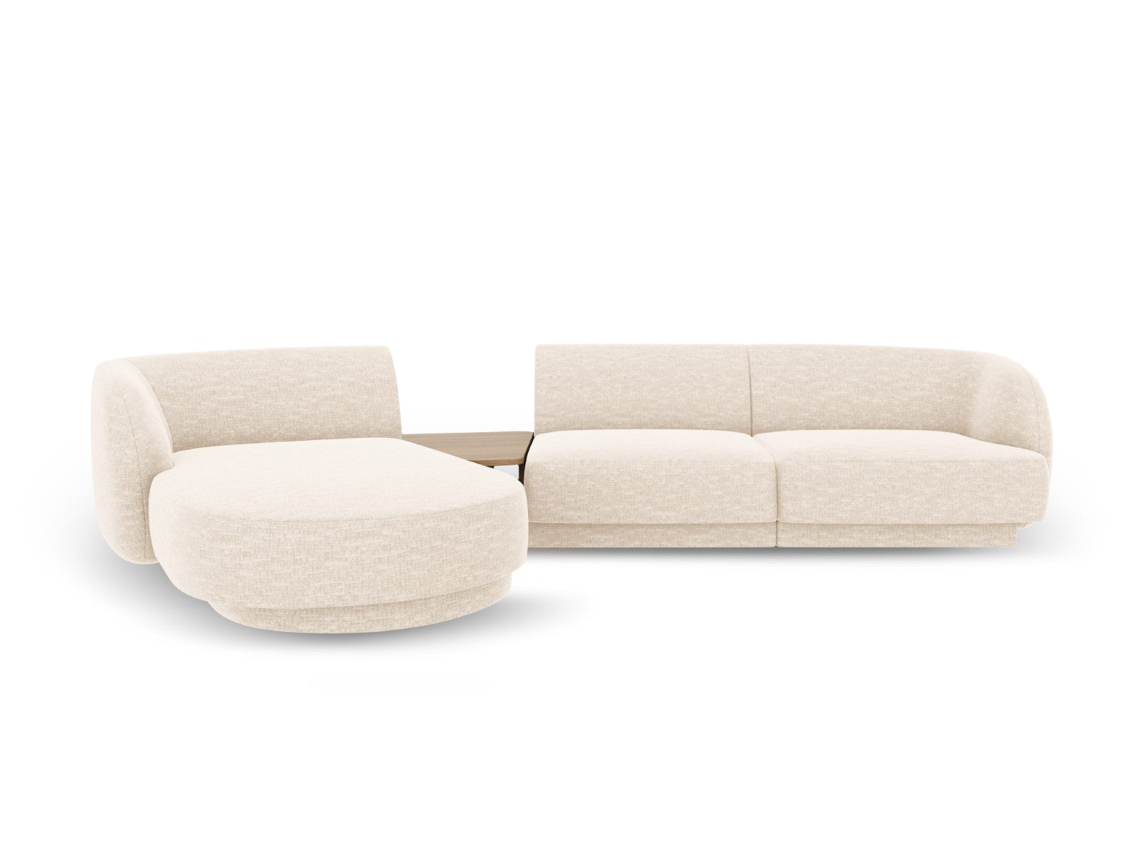Micadoni linker modulaire bank Miley 3-zits, chenille, lichtbeige - 17