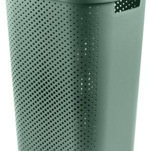 Curver Infinity Recycled Dots Wasmand met deksel – 60L – Groen Curver Infinity Recycled Dots Wasmand met deksel – 60L – Groen