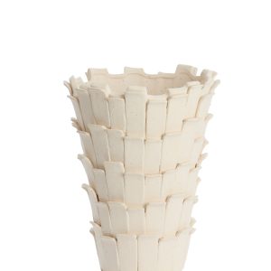 Light & Living vaas BANYA – 27.5x27x35cm – wit Light & Living vaas BANYA – 27.5x27x35cm – wit