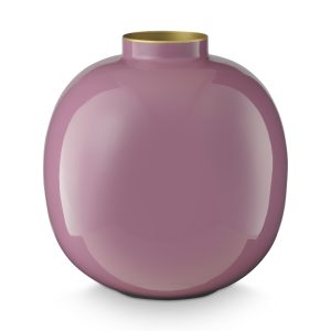 Pip Studio Bloemenvaas – Ronde Vorm – Paars – Metaal – 23 cm Pip Studio Bloemenvaas – Ronde Vorm – Paars – Metaal – 23 cm