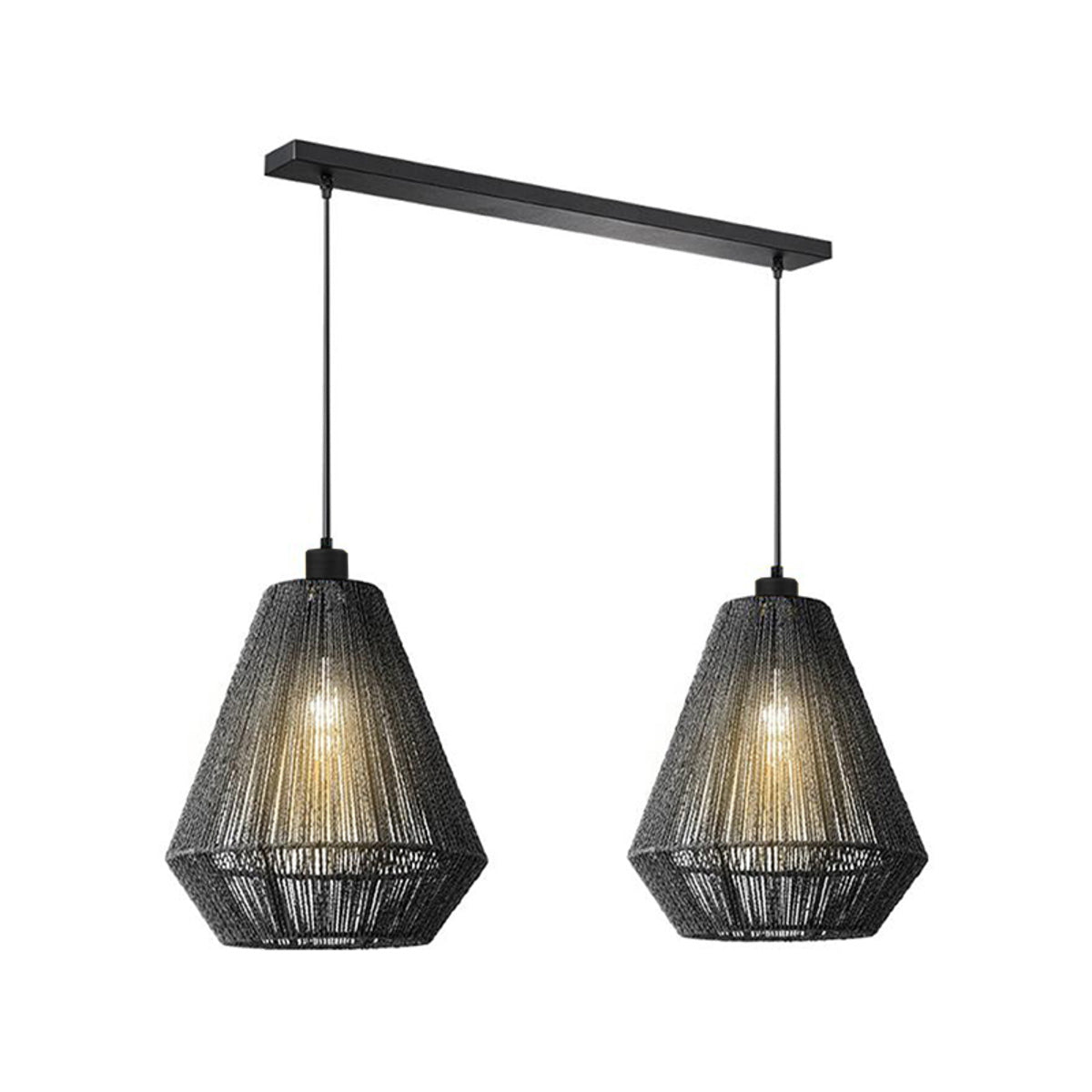 LABEL51 Hanglamp Ibiza - Zwart Jute - 80x33x150cm