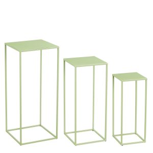 Mica Decorations Quinty Bijzettafel – Set van 3 – L30 x B30 x H70 cm – Mica Decorations Quinty Bijzettafel – Set van 3 – L30 x B30 x H70 cm –