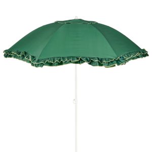Mica Decorations Kantelbare Parasol met Ruches – Stokparasol 238 x Ø19 Mica Decorations Kantelbare Parasol met Ruches – Stokparasol 238 x Ø19