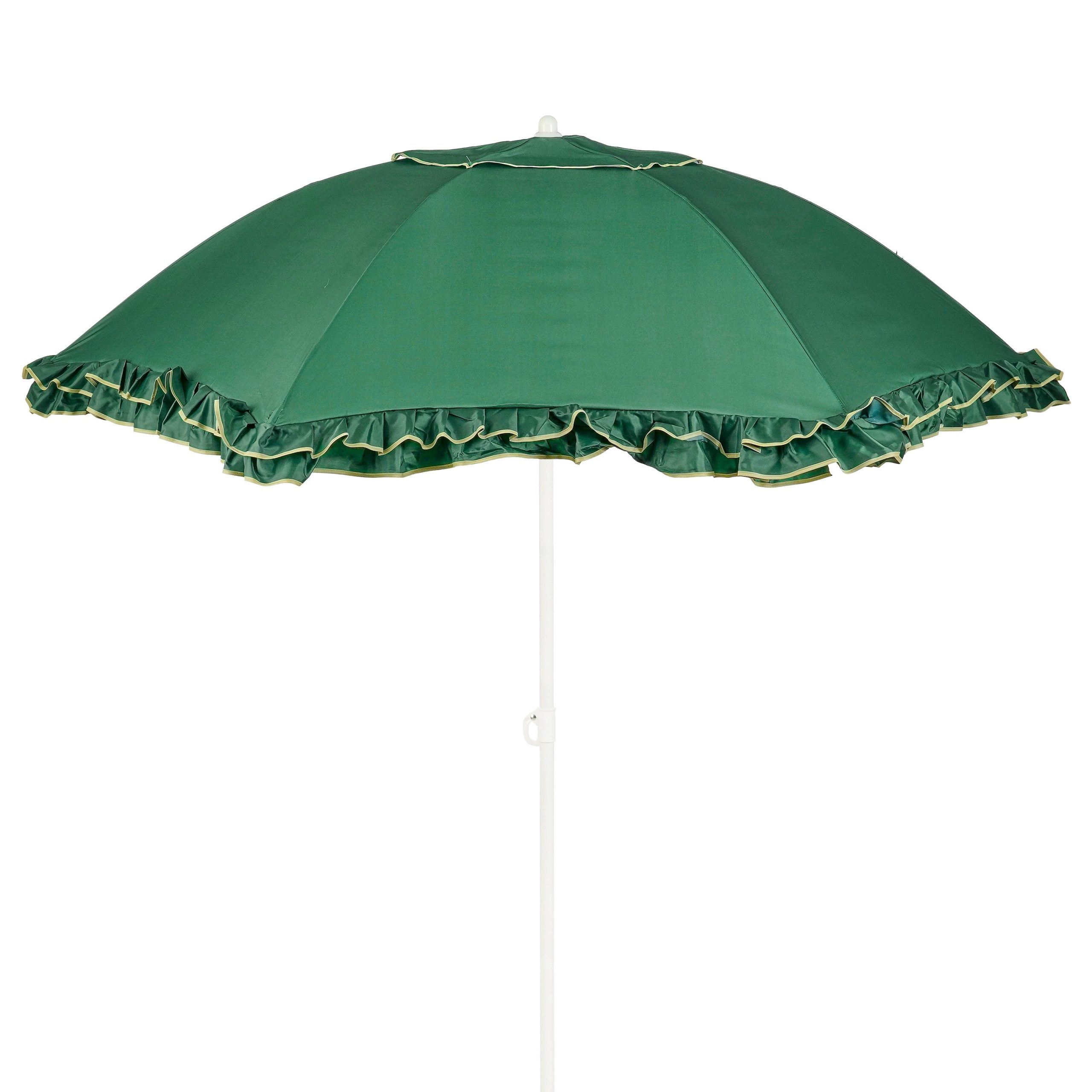 Mica Decorations Kantelbare Parasol met Ruches - Stokparasol 238 x Ø19