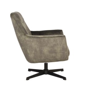 LABEL51 Fauteuil Toby – Groen Velvet – Draaibaar LABEL51 Fauteuil Toby – Groen Velvet – Draaibaar