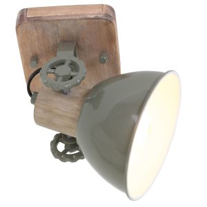 Mexlite spot gearwood – 1 lichts – 15x 17 cm – groen Mexlite spot gearwood – 1 lichts – 15x 17 cm – groen