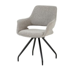 Livingfurn eetkamerstoel Capp – taupe – set van 2 – 61x61x88 Livingfurn eetkamerstoel Capp – taupe – set van 2 – 61x61x88