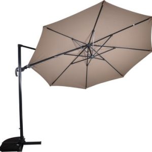 Lesli Living push-up parasol VirgoFlex – taupe – Ø350cm Lesli Living push-up parasol VirgoFlex – taupe – Ø350cm