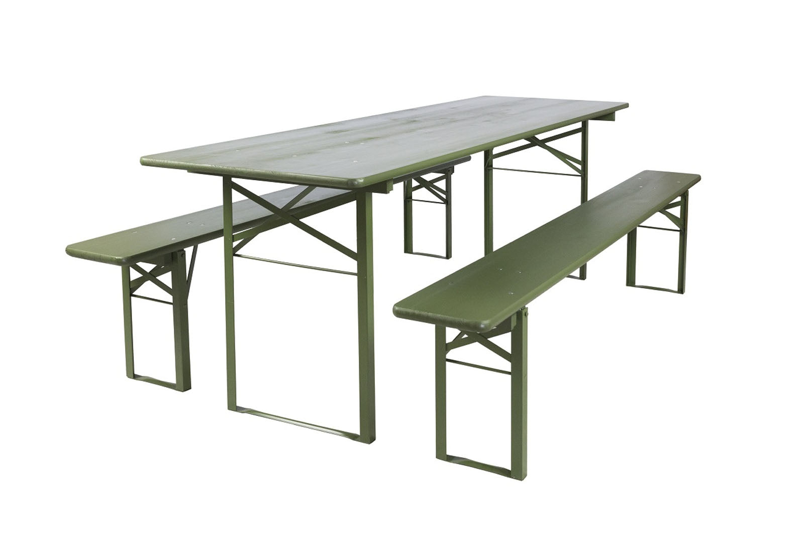 MaximaVida inklapbare bierset Berlijn 200 cm olijfgroen - FSC hout