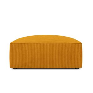 Micadoni Poef Ruby ribfluwelen, geel – 93x93x40cm Micadoni Poef Ruby ribfluwelen, geel – 93x93x40cm