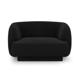 Micadoni Fauteuil Miley flueel, zwart – 90x103x70cm Micadoni Fauteuil Miley flueel, zwart – 90x103x70cm