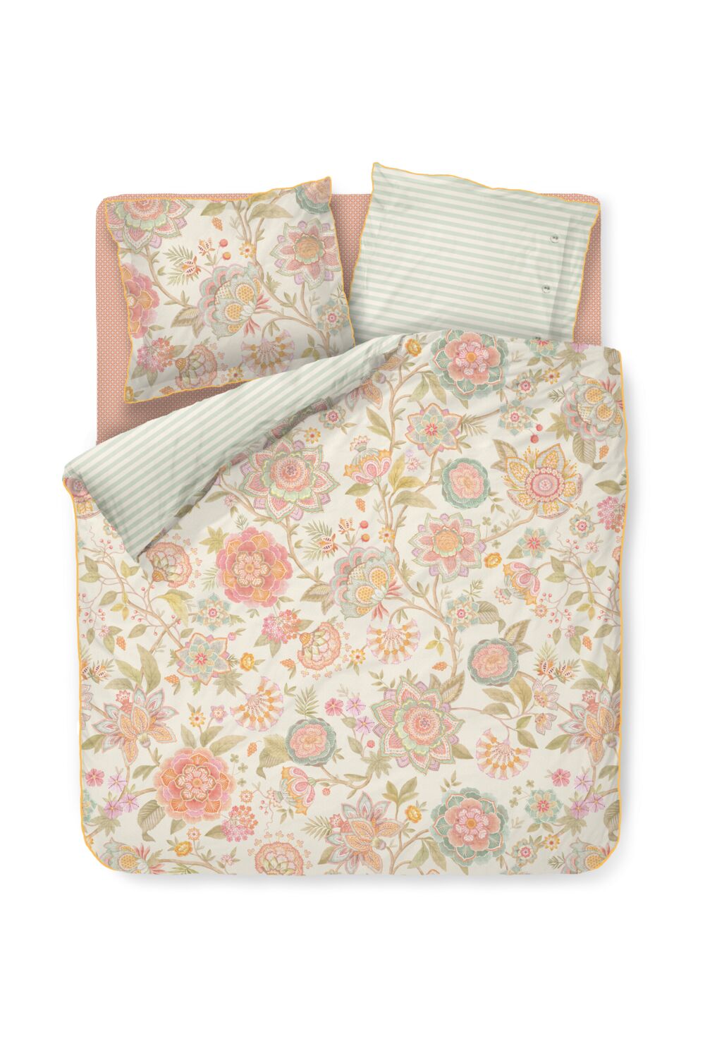 Pip Studio Dekbedovertrek Bombay Bold - 200 x 200/220 cm - Gebroken wi