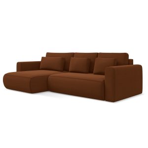 LaMiaSofa hoekbank links Perugia – velours – terracotta – 278x149x82 LaMiaSofa hoekbank links Perugia – velours – terracotta – 278x149x82