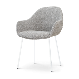 Nolon Nora-Mae eetkamerstoel grijs blend – wit onderstel