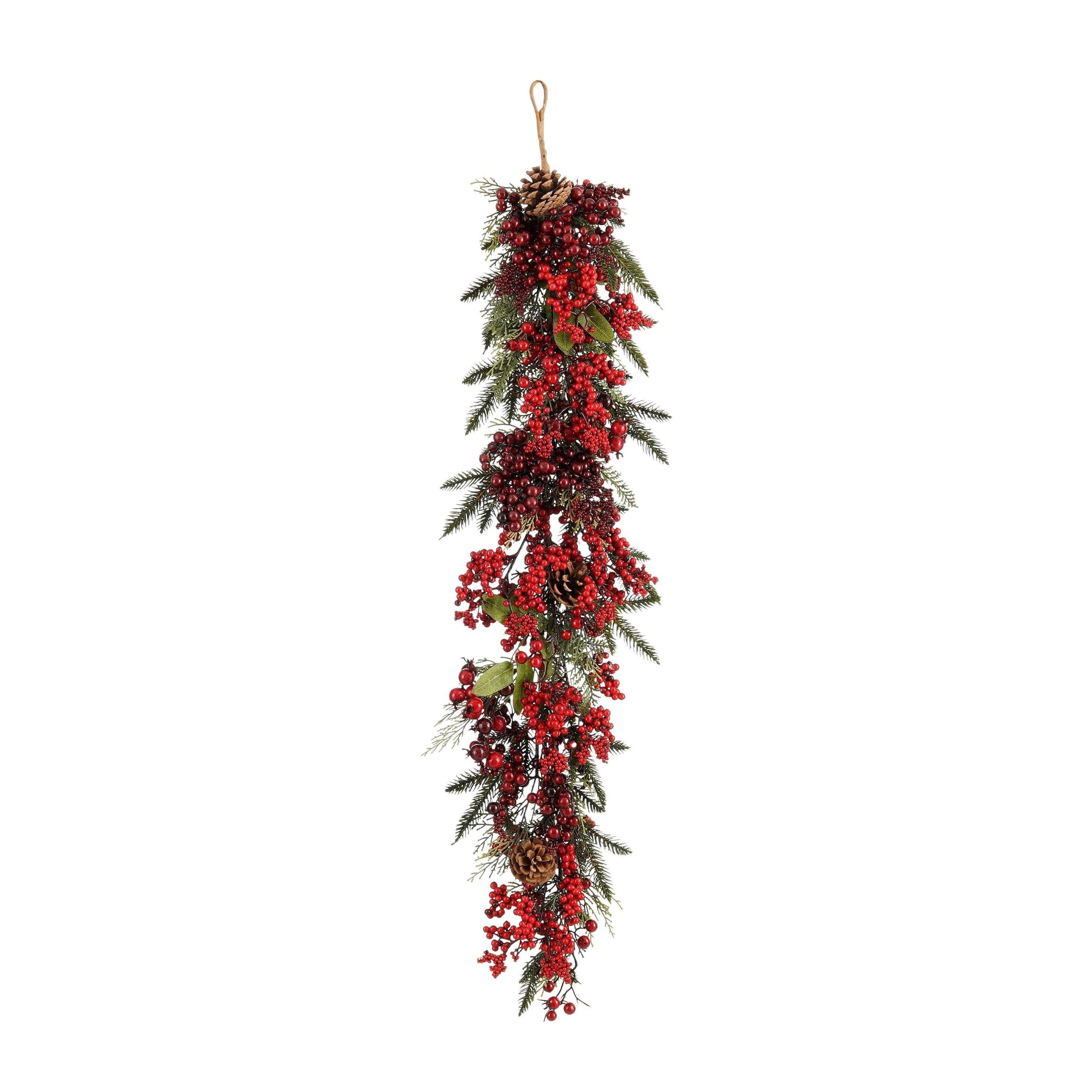 Mica Decorations Randell Druppelvormige Kerstslinger - L110 x B18 x H1
