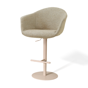 Nolon Niva-Otis tulp barkruk taupe melange – verstelbaar – beige poten Nolon Niva-Otis tulp barkruk taupe melange – verstelbaar – beige poten