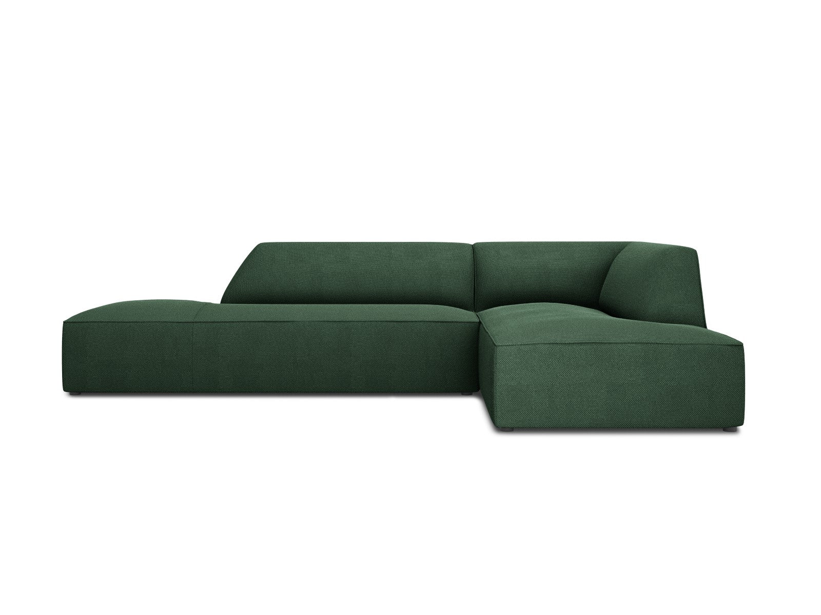 Micadoni rechter hoekbank Ruby 4-zits, structurele stof, groente - 180