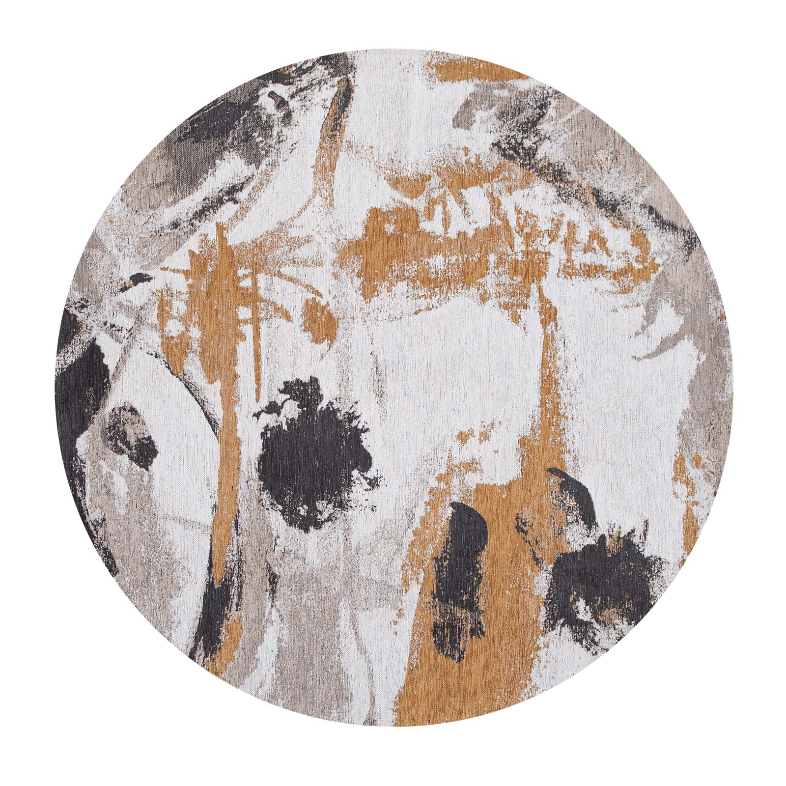 Dropouts vloerkleed Middle Of - geel - 240x240cm