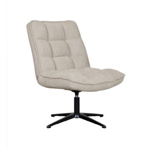 LABEL51 Fauteuil Vince – Beige Stof – Draaibaar LABEL51 Fauteuil Vince – Beige Stof – Draaibaar
