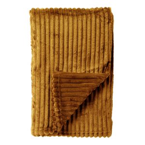 MARTHY – plaid 140×180 cm – ribfluweel – gerecycled – Chai Tea – geel MARTHY – plaid 140×180 cm – ribfluweel – gerecycled – Chai Tea – geel