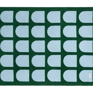 noo.ma GILLI Cotton Blanket – Forest Green & Baby Blue noo.ma GILLI Cotton Blanket – Forest Green & Baby Blue