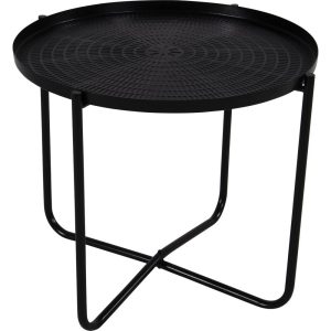 Lesli Living tuintafel zwart – zwart – Ø40,5x35cm