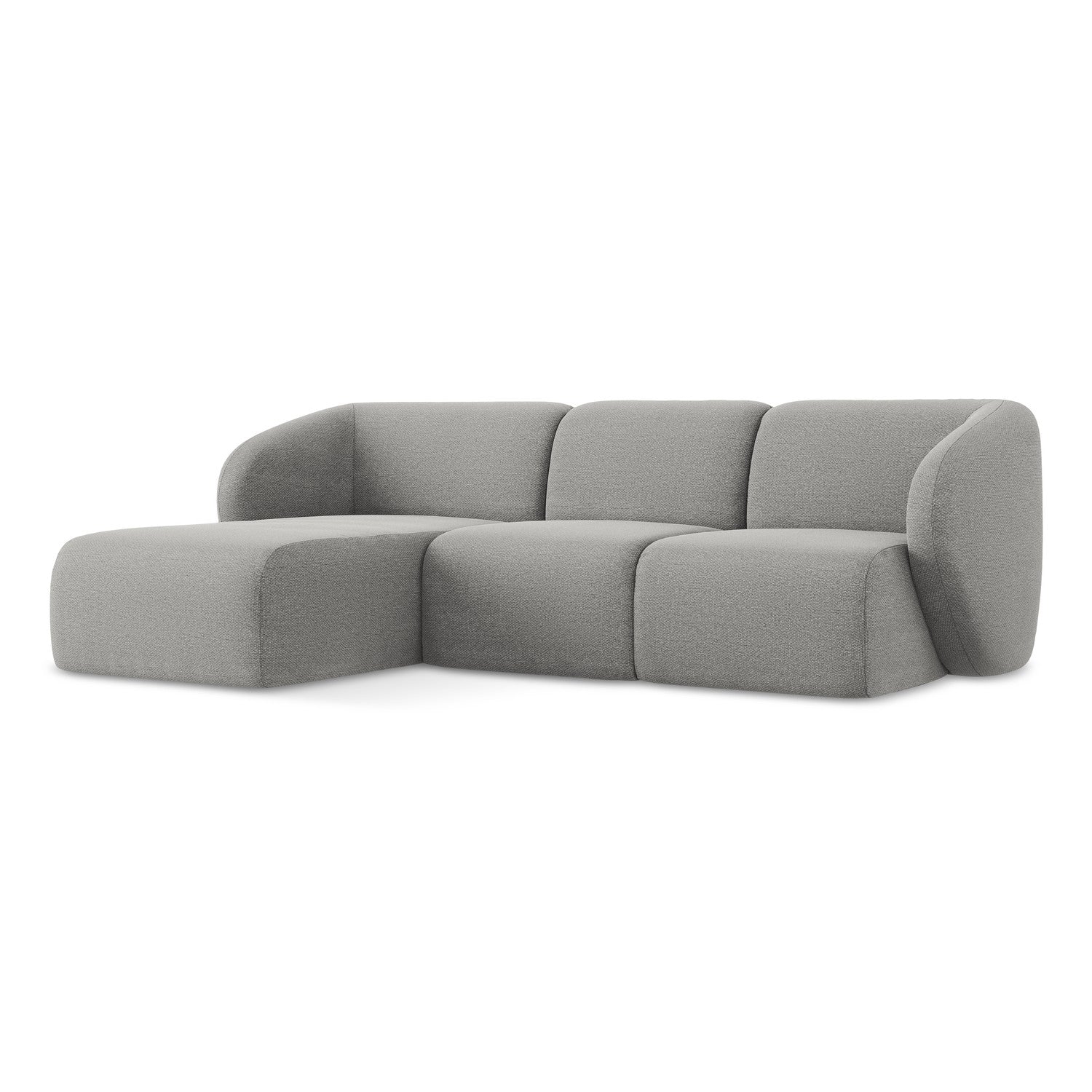 LaMiaSofa hoekbank links Cervo - bouclé - lichtgrijs - 248x166x104