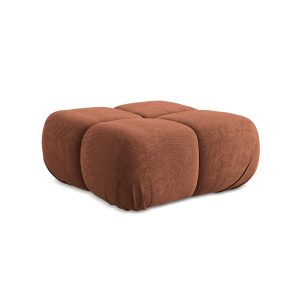 LaMiaSofa Poef Sanremo – chenille stof – terracotta – 95x95x41 LaMiaSofa Poef Sanremo – chenille stof – terracotta – 95x95x41
