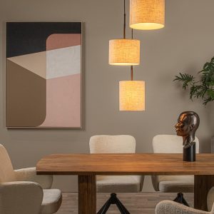 Lucide hanglamp MAYA – 3xE27 – Beige Lucide hanglamp MAYA – 3xE27 – Beige