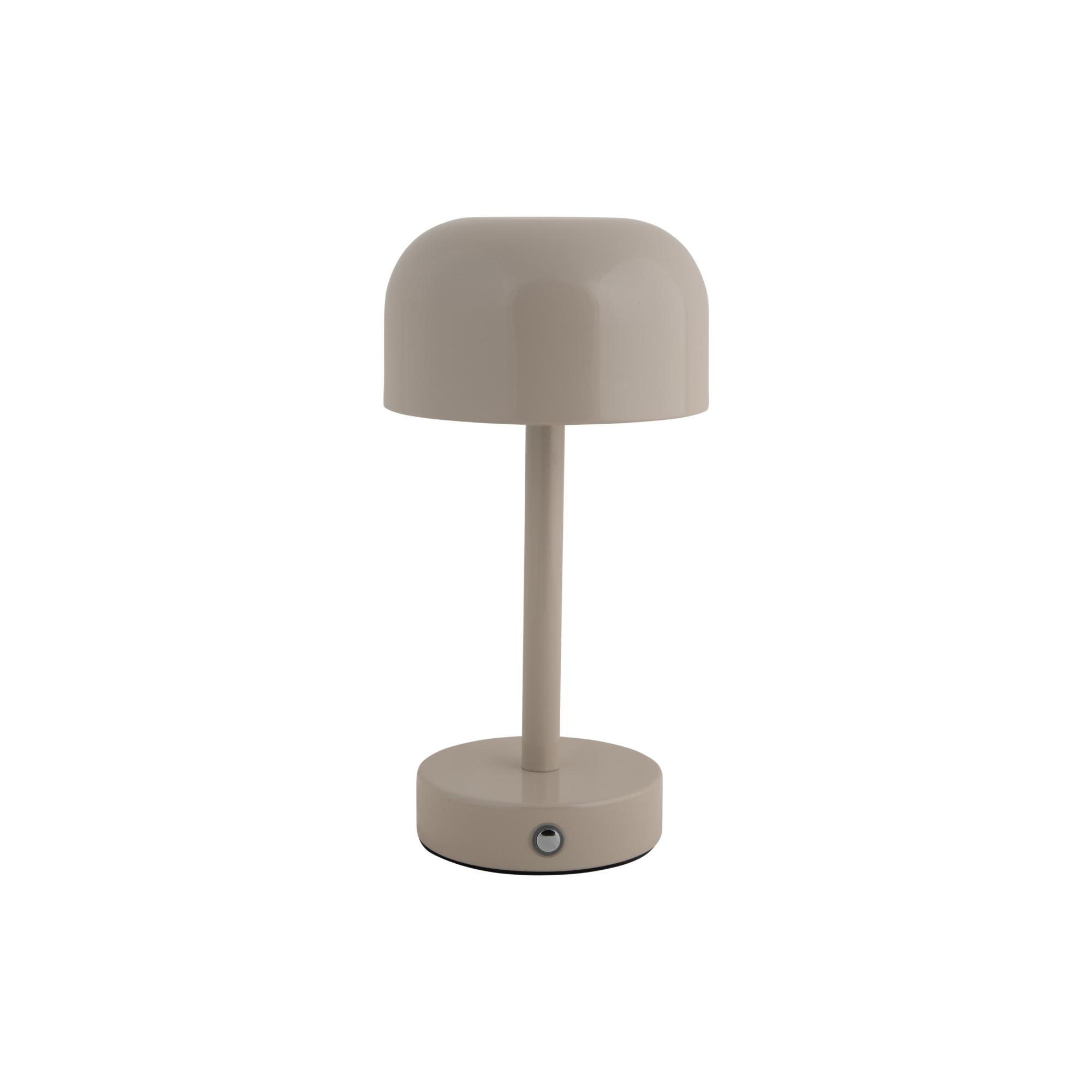 Leitmotiv tafellamp James LED - grijs - 12.5x12.5x24.5cm - Paddenstoel