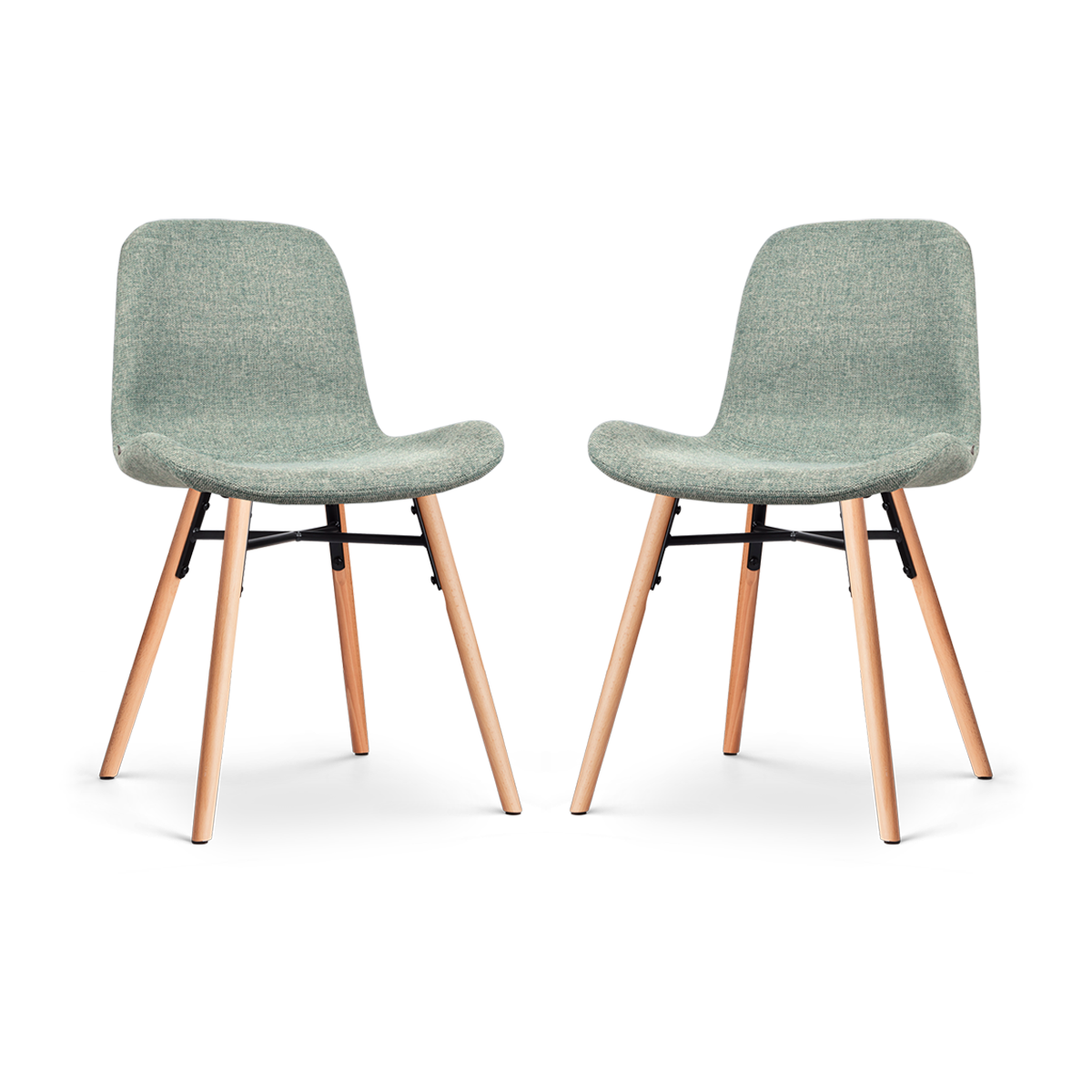 Nolon Nena-Fé Eetkamerstoelen Set van 2 - Zacht Groen - Hout