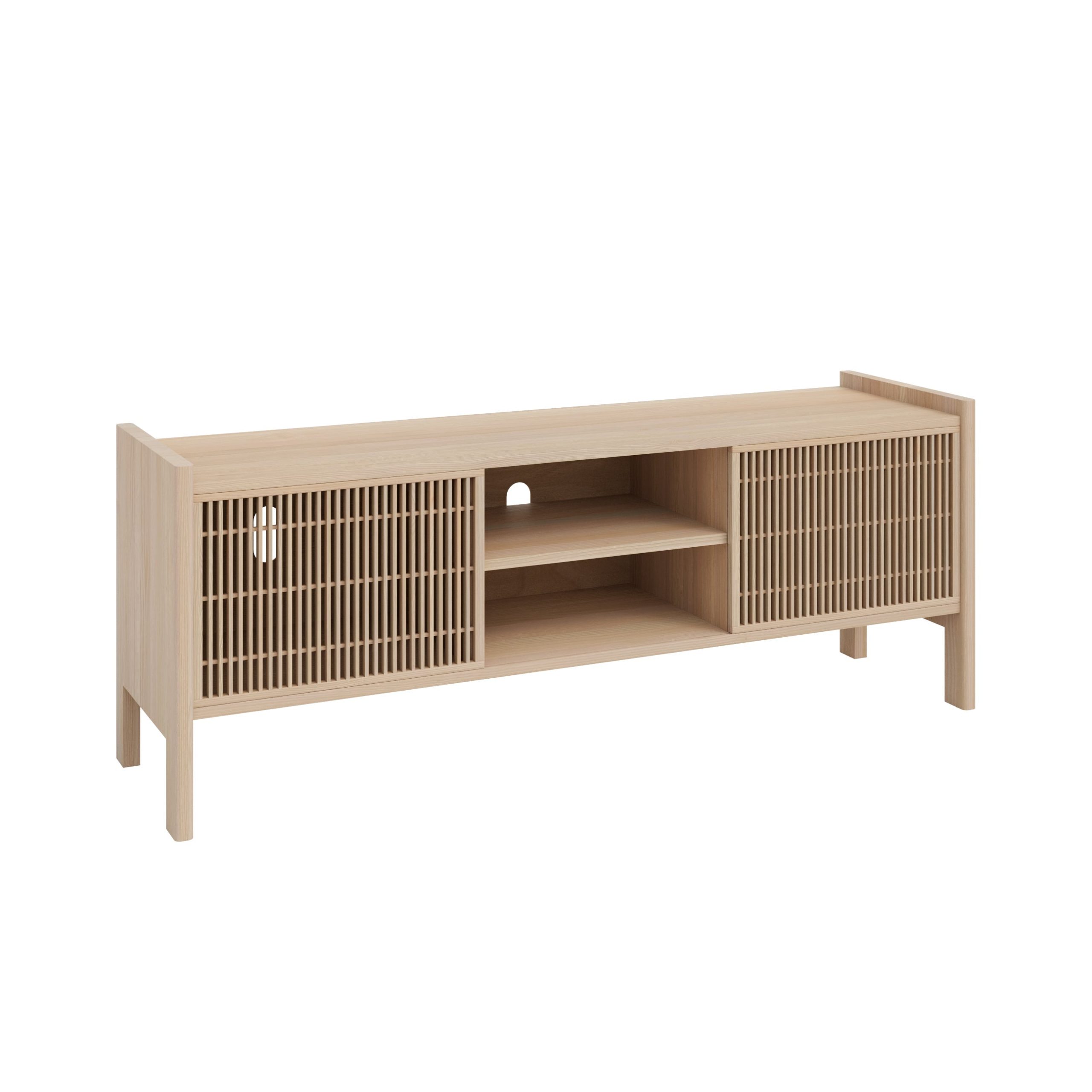 Naan Furniture TV-meubel Tarida vinyl - Massief natuurlijk hout - gela