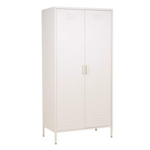 MaximaVida metalen kleding lockerkast Finn 90 x 50 x 185 cm ivoor – 4 MaximaVida metalen kleding lockerkast Finn 90 x 50 x 185 cm ivoor – 4
